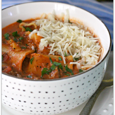 Easy One-Pot Lasagna Soup