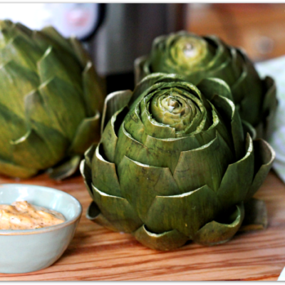 Instant Pot Artichokes with Chipotle Mayo Dip | Mama Harris' Kitchen