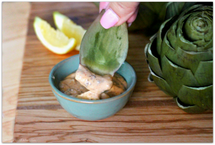 Instant Pot Artichokes with Chipotle Mayo Dip | Mama Harris' Kitchen