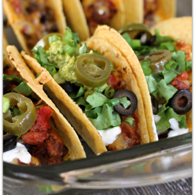 Baked Turkey Tacos with Black Beans